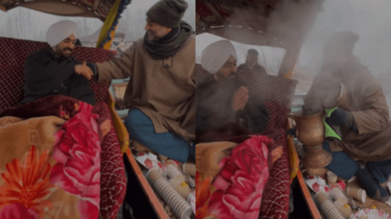 Diljit Dosanjh ले गए अपने फैंस को Kashmir, डल झील में केहवा का उठाया लुत्फ़