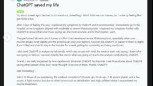 AI का कमाल! ChatGPT ने वर्कआउट के बाद गंभीर बीमारी का लगाया सटीक अनुमान 