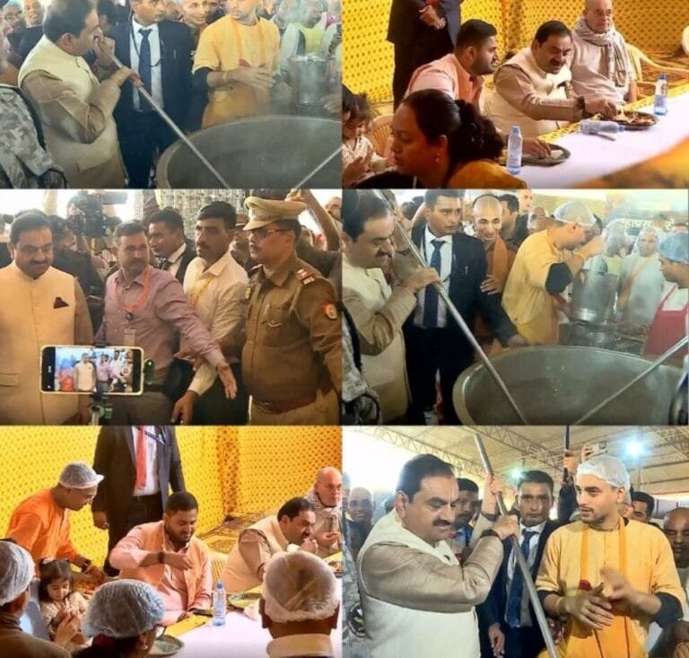 Gautam Adani ने प्रयागराज में महाकुंभ मेला 2025 के दौरान इस्कॉन शिविर में की सेवा