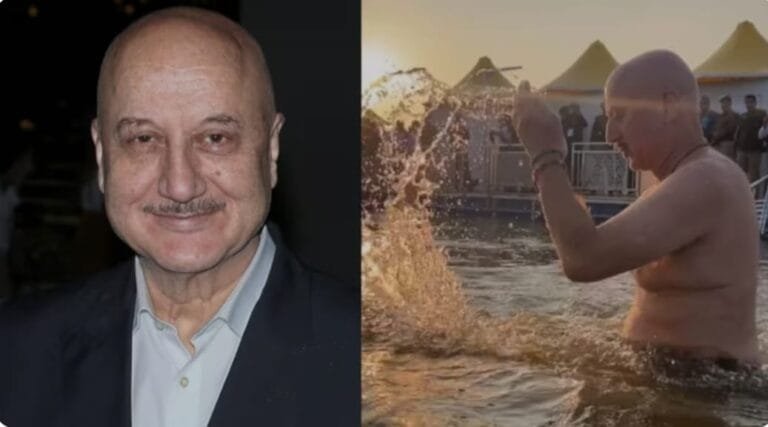 आनंदित मन: महाकुंभ मेला में संगम में पवित्र डुबकी लगाने के बाद Anupam kher की आंखों से आए आंसू