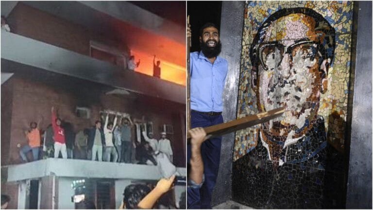 Dhaka में बवाल: Sheikh Mujibur Rahman के ऐतिहासिक घर पर हिंसक हमला, तोड़फोड़ और आगजनी