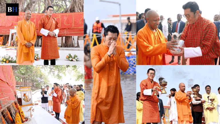 Mahakumbh: भूटान के राजा ने महाकुंभ में आदित्यनाथ के साथ की पूजा-अर्चना