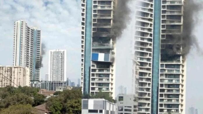 Mumbai की Skyscraper में आग का तांडव, 42वें माले से उठी आग की भीषण लपटें