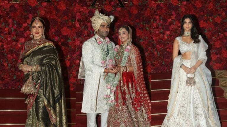 Suhana Khan ने लूटी महफ़िल! Aadar Jain और Alekha Advani की शादी में बॉलीवुड सितारों की शानदार मौजूदगी