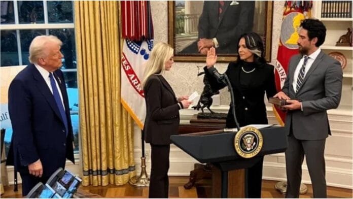Tulsi Gabbard बनीं America की नई Director Of National Intelligence ,White House में ली शपथ