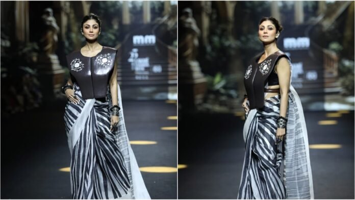 Lakme Fashion Week 2025: Shilpa Shetty ने लकड़ी के ब्लाउज में बिखेरा जलवा