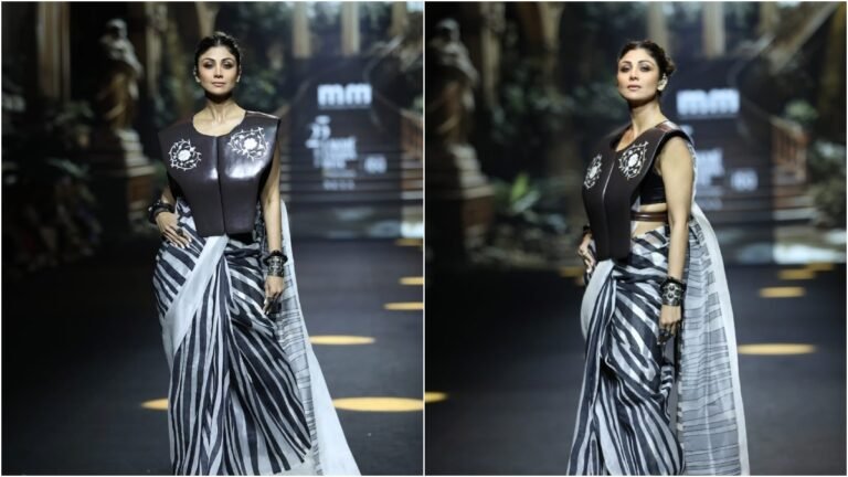 Lakme Fashion Week 2025: Shilpa Shetty ने लकड़ी के ब्लाउज में बिखेरा जलवा