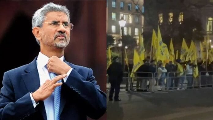 London में S. Jaishankar के दौरे के दौरान Khalistani हंगामा, Indian Flag फाड़ने की कोशिश