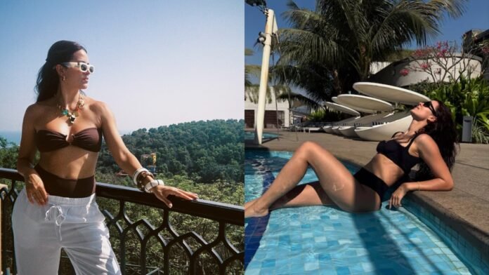 Natasha Stankovic के बीच लुक ने मचाया तहलका, सिंपल स्टाइल में दिखा ग्लैमरस अंदाज