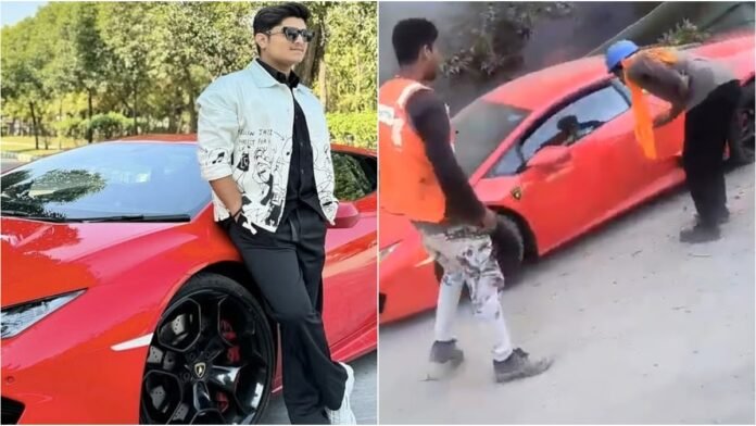 Noida में Lamborghini ने मारी टक्कर, दो घायल! Youtuber Mridul Tiwari के कार का राज़ खोलेगी पुलिस?