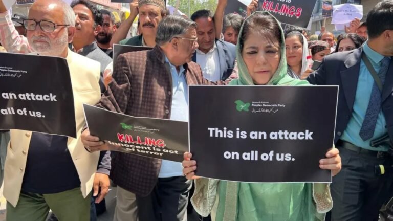 Pahalgam हमले पर Mehbooba Mufti का बयान, कहा- 'यह Kashmiriyat पर हमला है'
