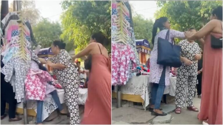 कपड़े के लिए दो महिलाओं में मारपीट, Sarojini Nagar Market में हंगामा
