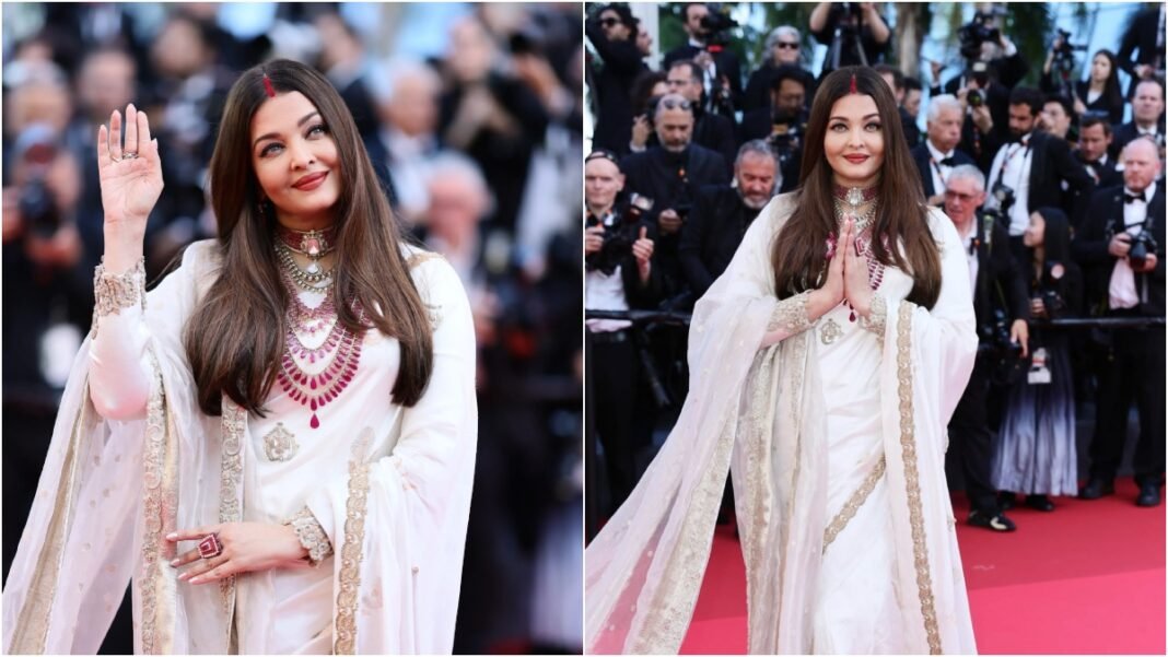 Aishwarya Rai Bachchan ने Cannes 2025 में फिर से बिखेरा देसी जादू, साड़ी और सिंदूर में दिखा अपना जलवा