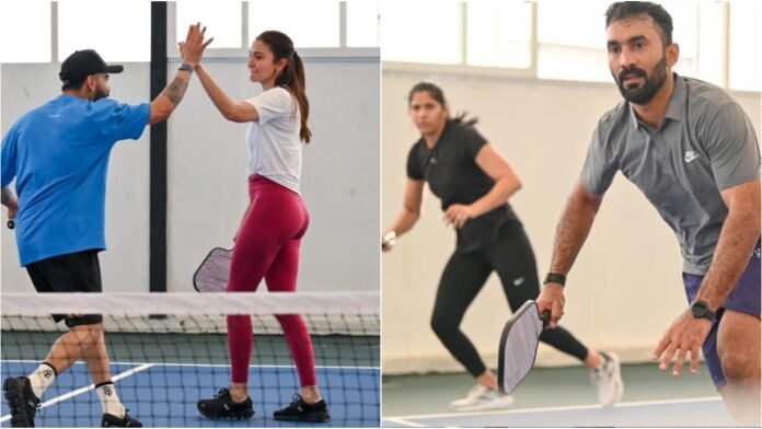 RCB, Royal Challengers Bengaluru, Virat Kohli, Anushka Sharma, Dinesh Karthik, Dipika Pallikal, IPL 2025, RCB Playoffs, Pickleball, RCB team bonding, RCB fun time, IPL news, IPL updates, Virat Kohli news, Anushka Sharma news, Dinesh Karthik news, RCB moments, Cricket news, RCB squad, Josh Hazlewood, Krunal Pandya, IPL playoffs, KKR vs RCB, IPL rain match, IPL photos, RCB Instagram, RCB Twitter, Team RCB 2025, IPL viral moments, IPL trending news