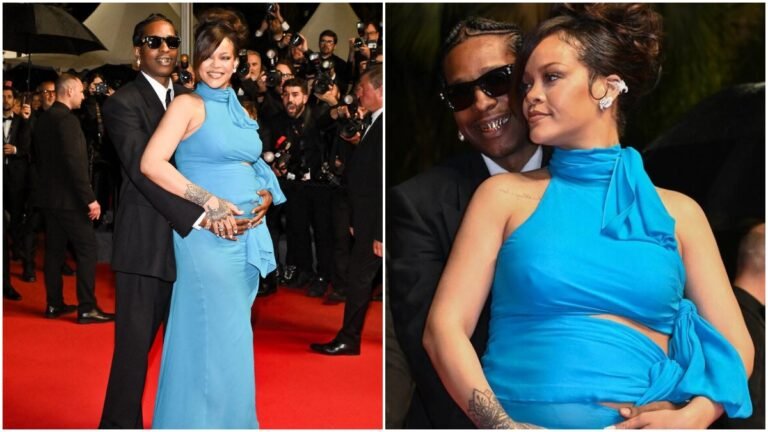 Rihanna ने Cannes में लगाया जलवा, A$AP Rocky के साथ रेड कारपेट पर दी तीसरे बच्चे की खुशखबरी
