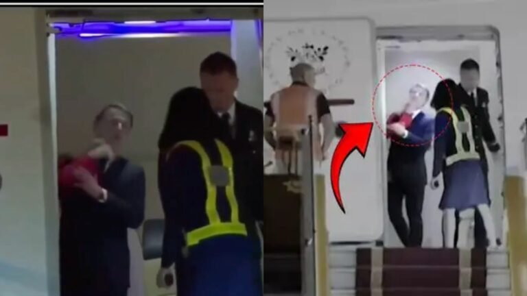 विमान से उतरते ही पत्नी ने राष्ट्रपति के गाल पर मारा हाथ! Emmanuel Macron का वायरल वीडियो सोशल मीडिया पर मचा रहा है बवाल