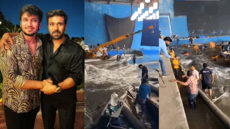 Ram Charan की ‘The India House’ के सेट पर फटा पानी का टैंक, सेट में बाढ़ जैसे हालात, भारी नुकसान – वीडियो वायरल