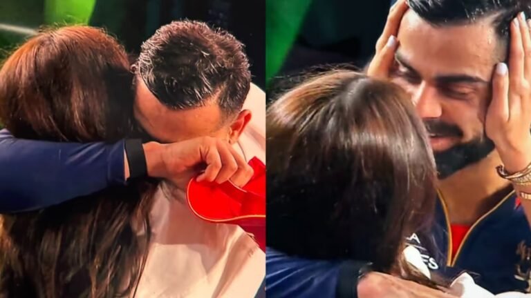 Virat Kohli की आंखों से छलके आंसू, दौड़ी Anushka Sharma ने गले लगाकर किया Consolation, RCB के जश्न में छलका प्यार