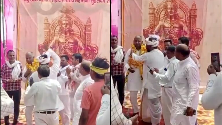 मंच पर माला पहनाई, फिर लगा दिए थप्पड़! Jaunpur में नेताजी की बेइज्जती का VIDEO वायरल