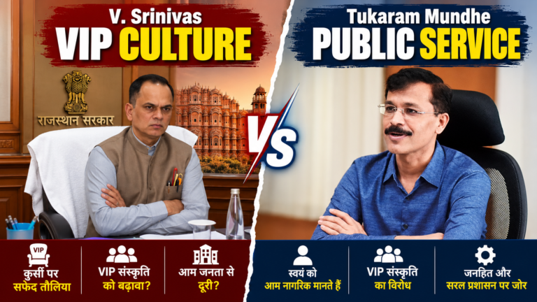 वी. श्रीनिवास बनाम तुकाराम मुंढे: प्रशासन में वीआईपी संस्कृति या आम आदमी वाली सादगी? – जानिए पूरी खबर